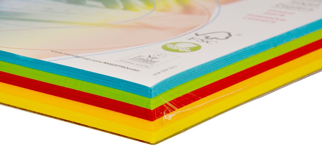 Kopierpapier A4, 80g, Intensiv sortiert Maestro Color f. Laser, Inkjet u. Kopierer