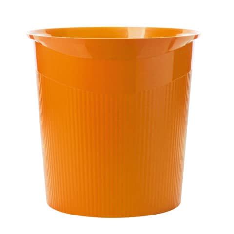 Papierkorb LOOP - 13 Liter, modernes Design, rund, orange