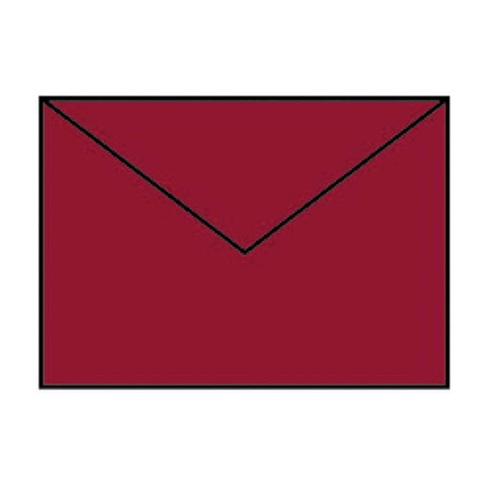 5x Briefumschläge B6 (125x176mm), ohne Fenster, rosso, nassklebend, 80g, Coloretti