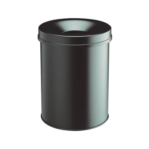 Papierkorb Safe rund 15 Liter, schwarz