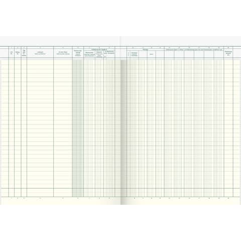 Rechnungs-/Waren-Eingangsbuch, 2 Seiten, A4, 210 x 257 mm, 40 Blatt