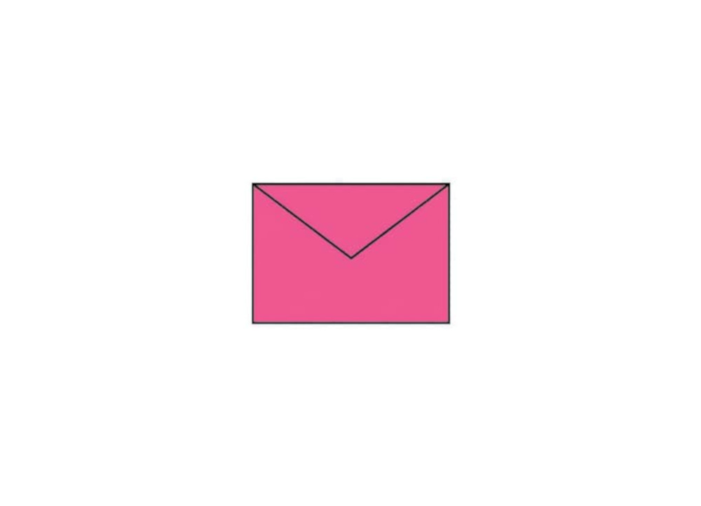 5x Briefumschläge B6 (125x176mm), ohne Fenster, pink, nassklebend, 80g, Coloretti