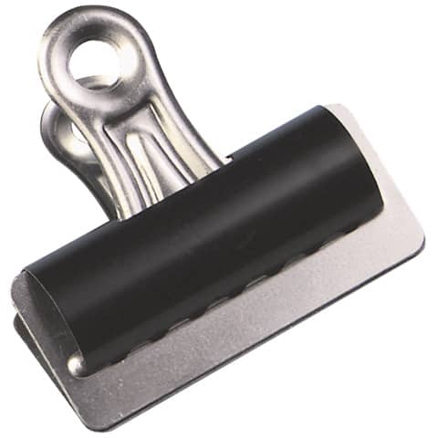 Briefklemmer - 25 mm, Klemmvolumen 6 mm, schwarz, 10 Stück