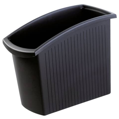 Papierkorb MONDO - 18 Liter, rechteckig, ergonomis ch schlank, schwarz