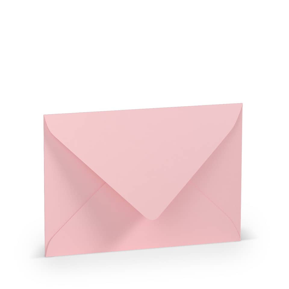 5x Briefumschläge C6 (114x162mm), ohne Fenster, rosa, nassklebend, 80g, Coloretti