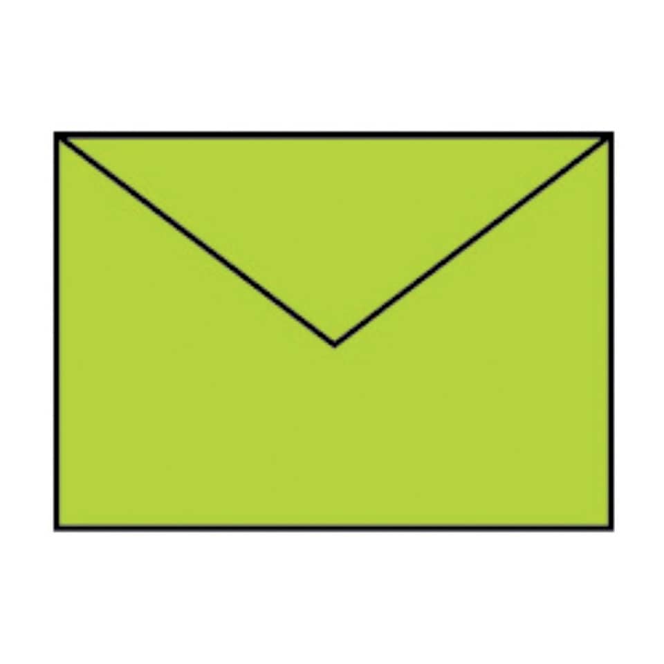 5x Briefumschläge B6 (125x176mm), ohne Fenster, hellgrün, nassklebend, 80g, Coloretti