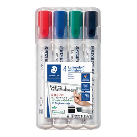 Lumocolor® 351 B whiteboard marker - Keilspitze, 4 Farben sortiert