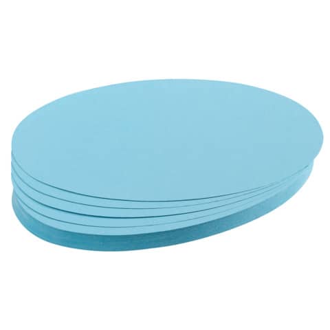 Moderationskarte - Oval, 190 x 110 mm, hellblau, 5 00 Stück