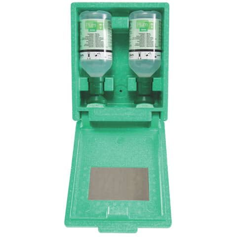 Augenspülstation Plum - 2x 500 ml, inkl. Wandbox