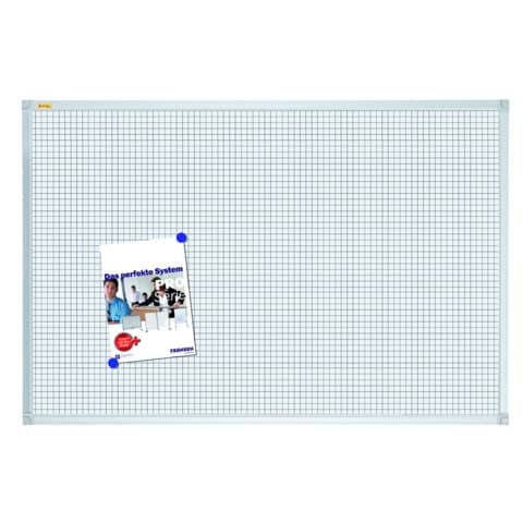 X-tra!Line® Rastertafel - 120 x 90 cm, magnetisch, weiß emailliert