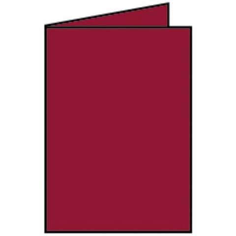 Coloretti Doppelkarte - B6 hoch, 5 Stück, rosso