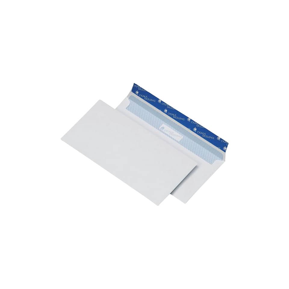 500x Briefumschläge DIN lang (110x220mm), ohne Fenster, weiß, haftkebend, 100g